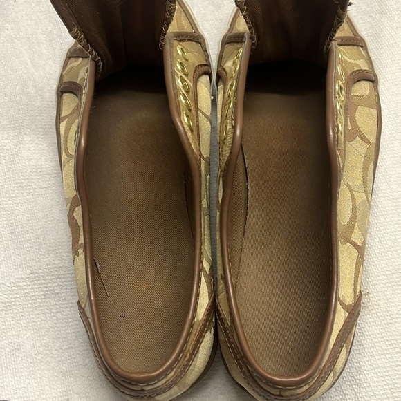 Coach Dee Logo Tennis Shoe Lace Up Brown Sneaker Size 7B Athletic Preppy Retro - Picture 7 of 17